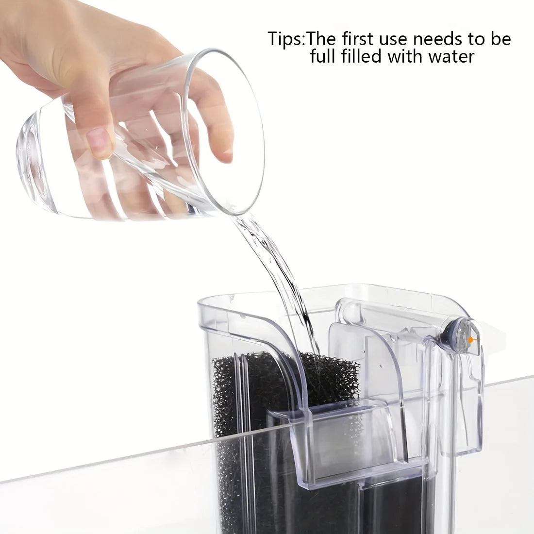 New Aquarium Hanging Filter Mini Filter Fish Tank USB power interface 2.5W Flow 250H/L Suitable for fish tanks below 30cm