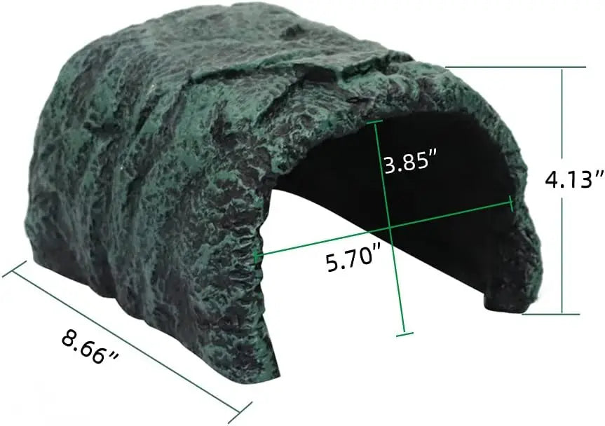Reptile Rock Hide Cave Simulation Realistic Safe Comfortable Resin Rock Hideout for Terrarium Tortoise Habitat Decoration