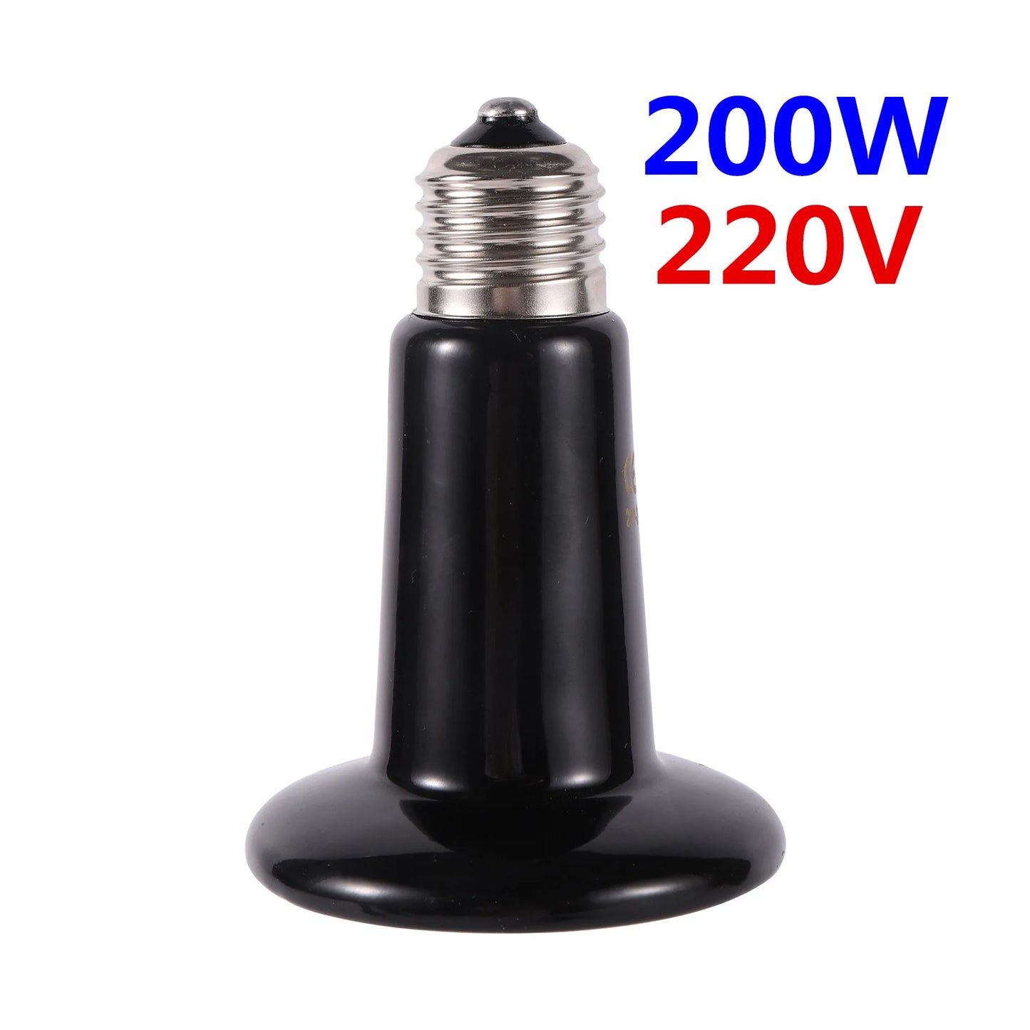 1 Pc Ceramic Heating Lamp For Reptile Pets Matte Far Infrared Heater Black Multi-power E27 Interface Small Pet Mini Heating Bulb