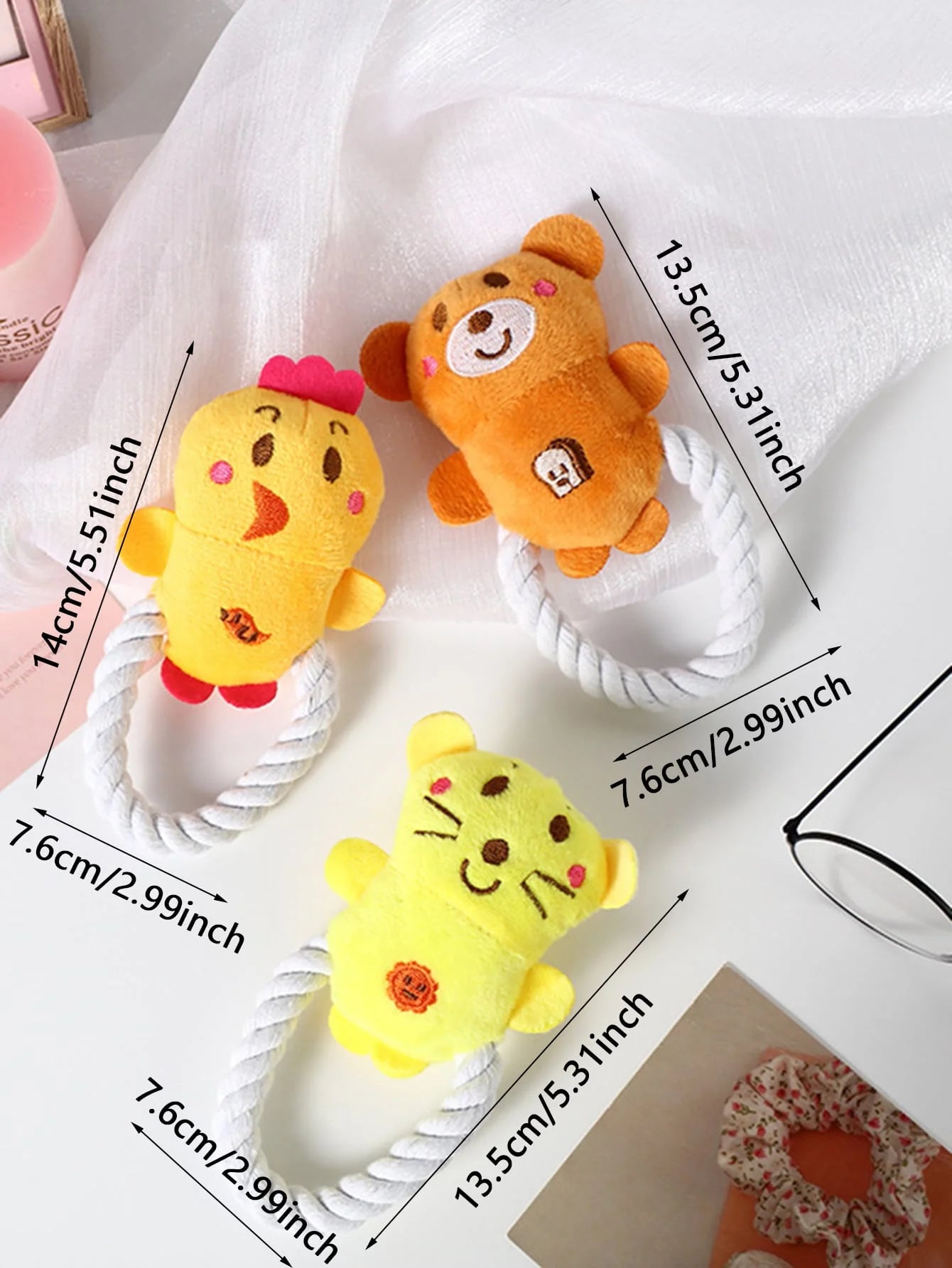 1pc-Pet Companion Plush Toys, Dog Interactive Toys Bite Toys - Random Colors