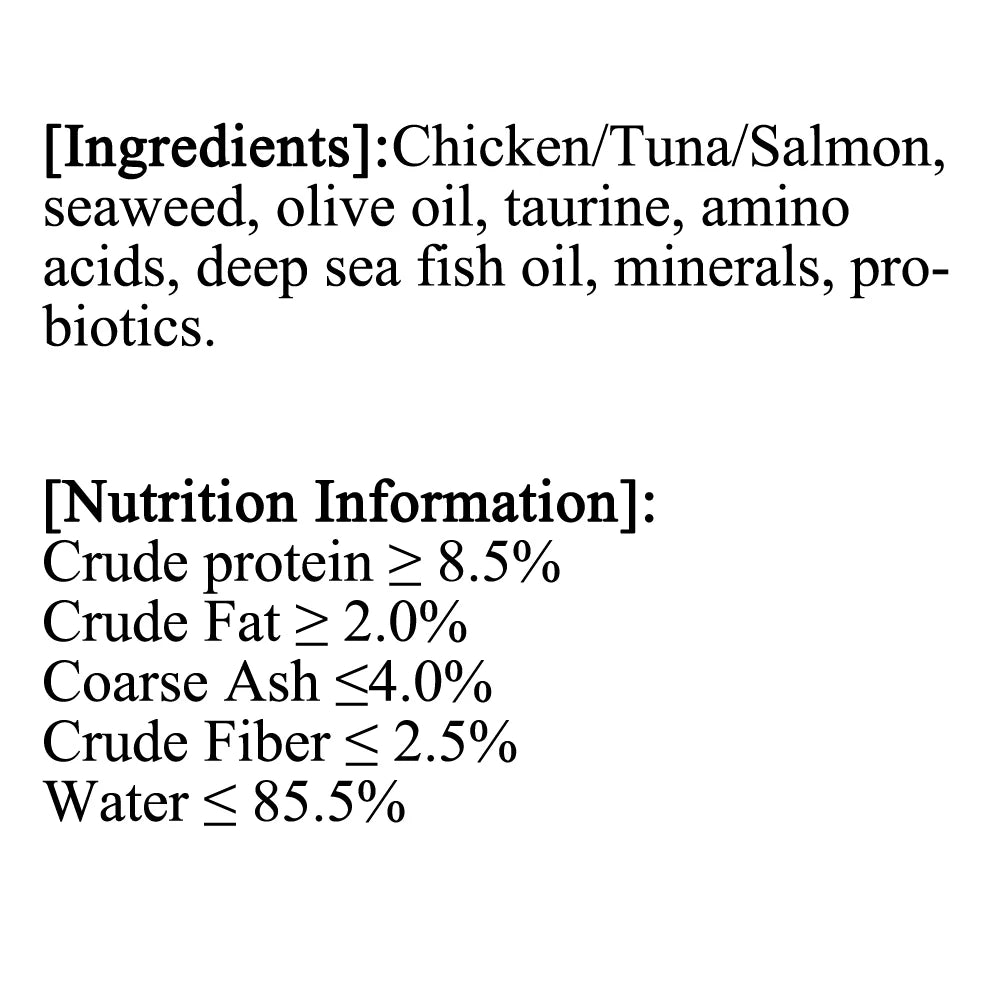 Cat Treats, Lickable, Squeezable Creamy Puree Cat Treat, 0.5 Ounces Each Tube, Tuna Flavor