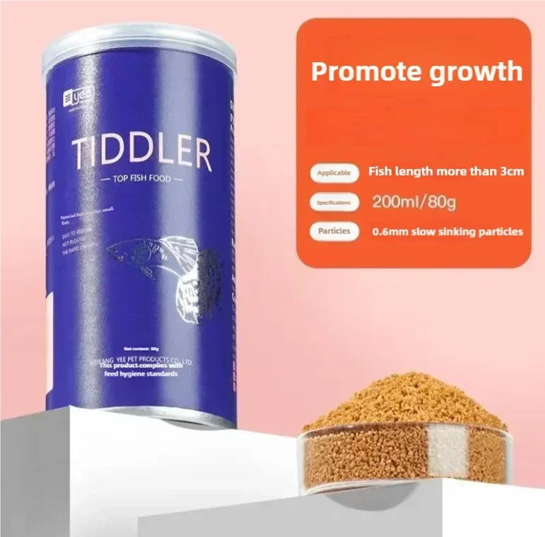 YEE Aquatic Feed TIDDLER TOP FISH FOOD Guppy Tetra Goldfish Small Tropical Fish Food Enhance Color High Protein Content