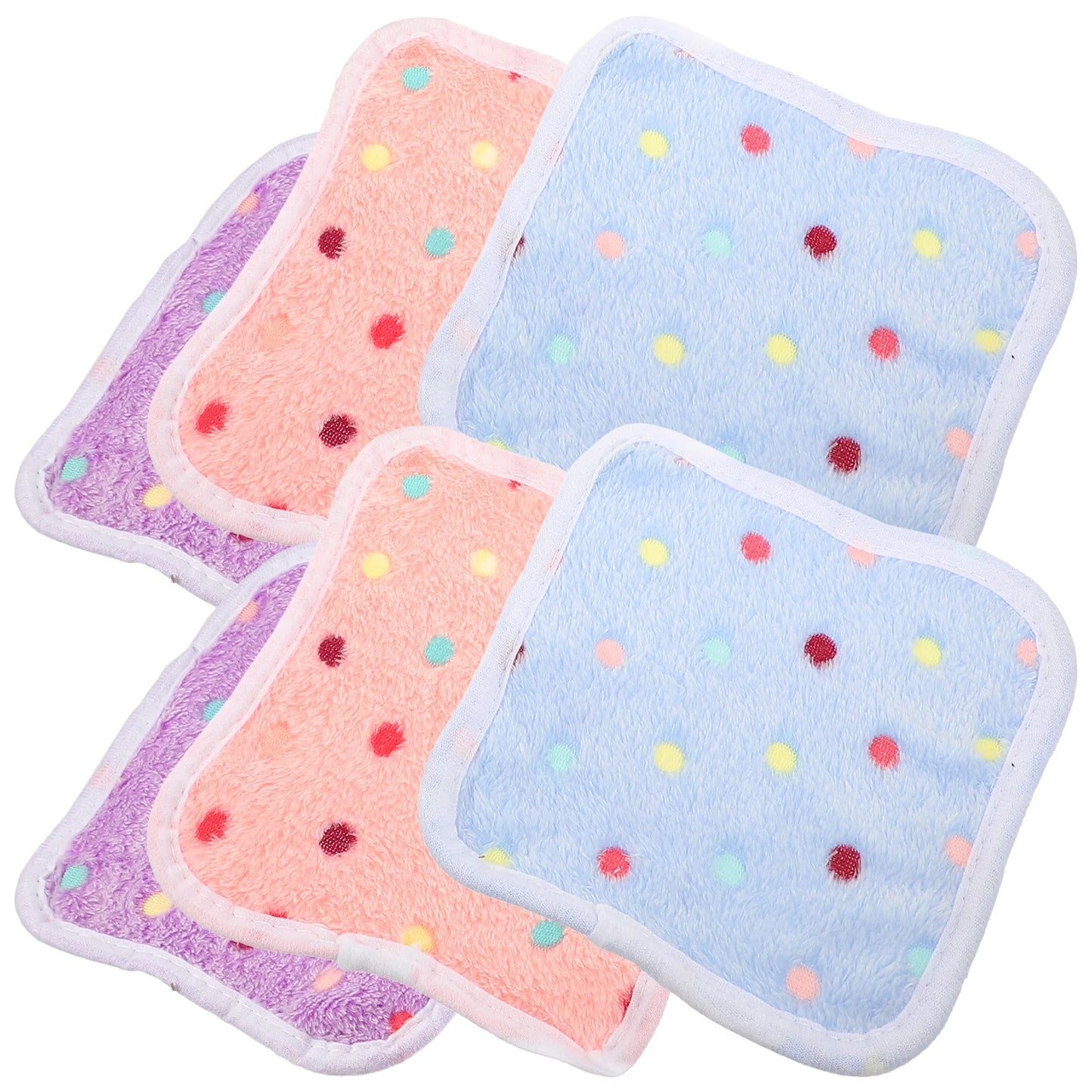 6pcs Pet Blanket Coral Fleece Small Animal Sleeping Mat For Hamster Guinea Pig Ferret Squirrel Warm Compact Cage Liner Bed