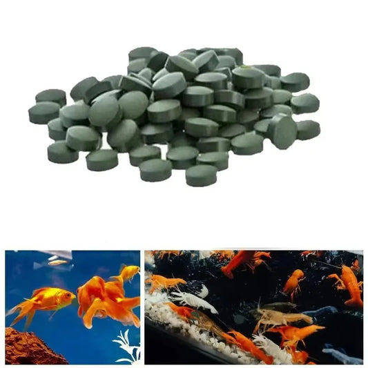100/1000/2000Pcs High Purity Spirulina Tablets, Spiral Seaweed Concentrate, Favorite Pet Food, Fish, Shrimp, Fish Food, Aquarium