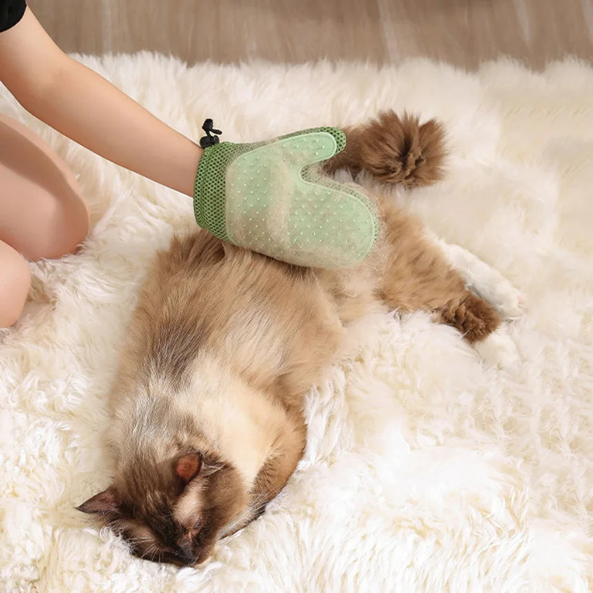Cat Grooming Gloves Shedding Dog Bath Deshedding Brush Hair Comb Silicone For Accessories Pet