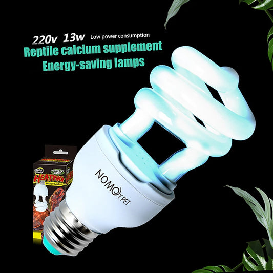 1 Piece 13/26W UV Rays Energy Saving Terrarium Basking Light 5.0 10.0 UVB Reptile Lamp Turtle Lizard Snake Reptiles Heating Lamp