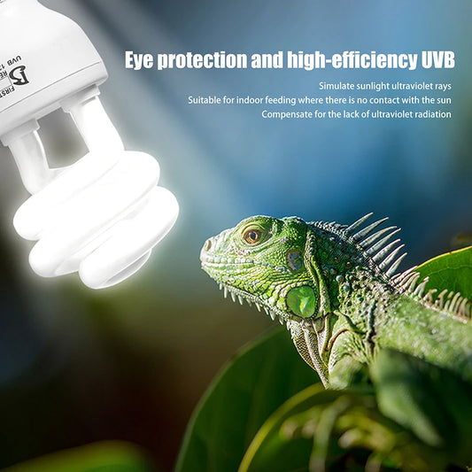 1 Piece 13/26W UV Rays Energy Saving Terrarium Basking Light 5.0 10.0 UVB Reptile Lamp Turtle Lizard Snake Reptiles Heating Lamp