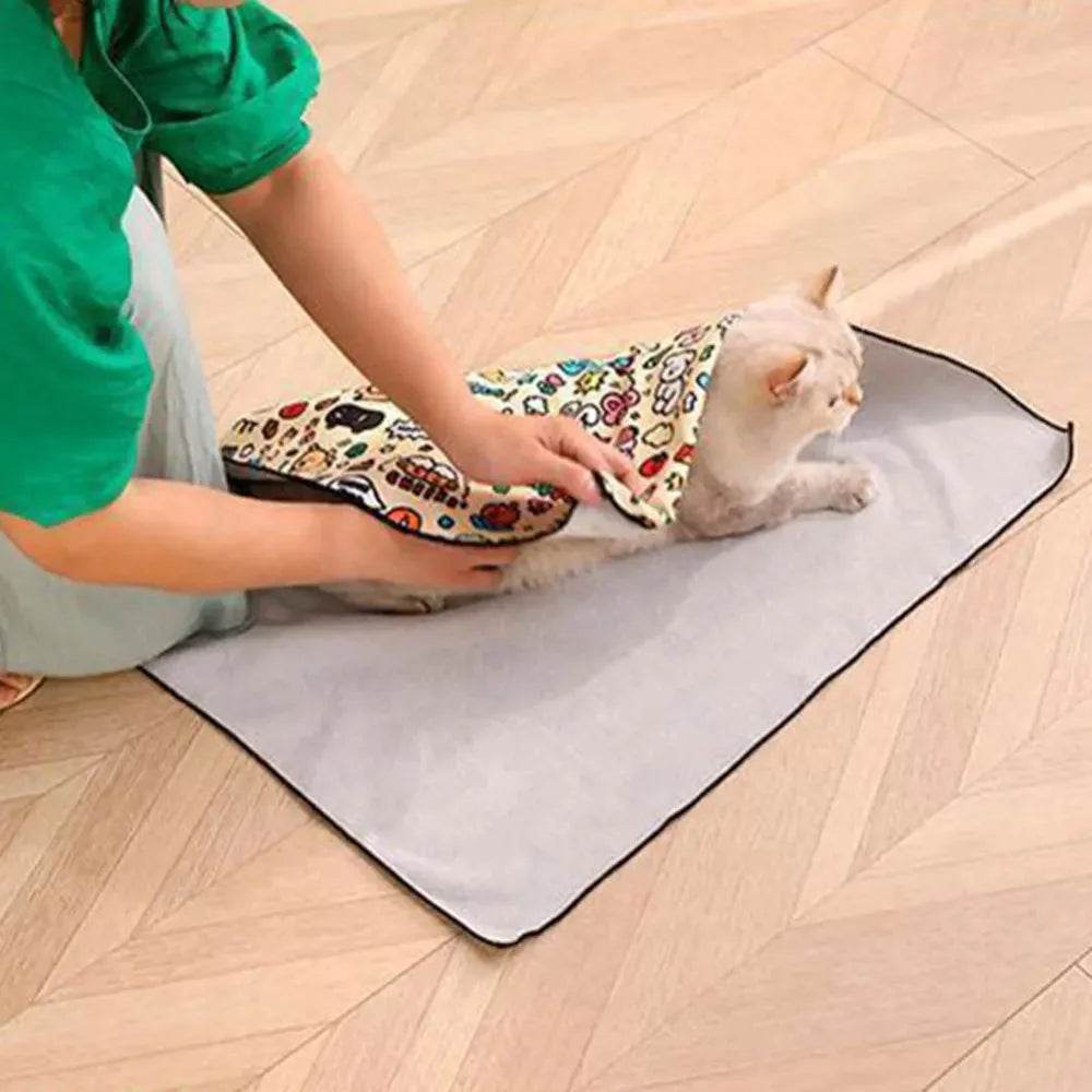 Self-Adherent Cat Grooming Swaddle Wrap 3-in-1 Anti-Bite Anti-Scratch Anti-Escape Burrito for Nail Clipping