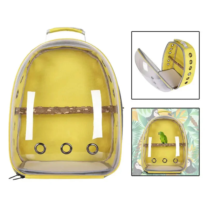 New Bird Carrier Small Pet Travel Bag for Small Parrot Lightweight Portable Backpack Transparent Pet Bird Cage